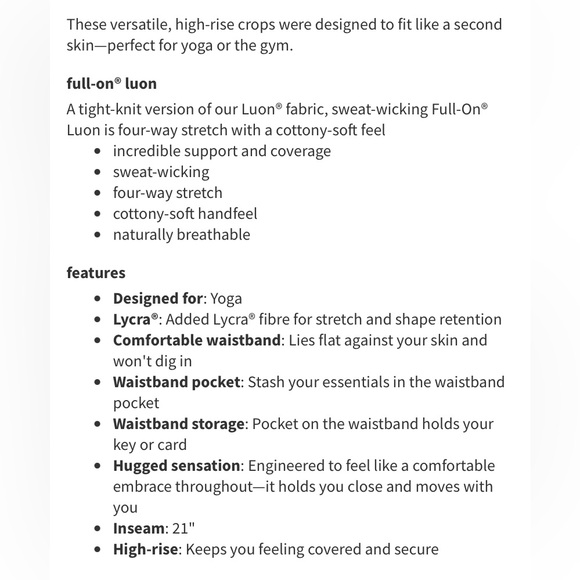 Lululemon Wunder Under Crop High Rise Luxtreme Leggings size 6 - Picture 2 of 9